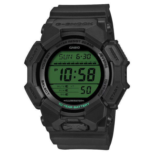 G-SHOCK Digital Black & Electro Green 10 Year Battery Watch GD-010BEG-1