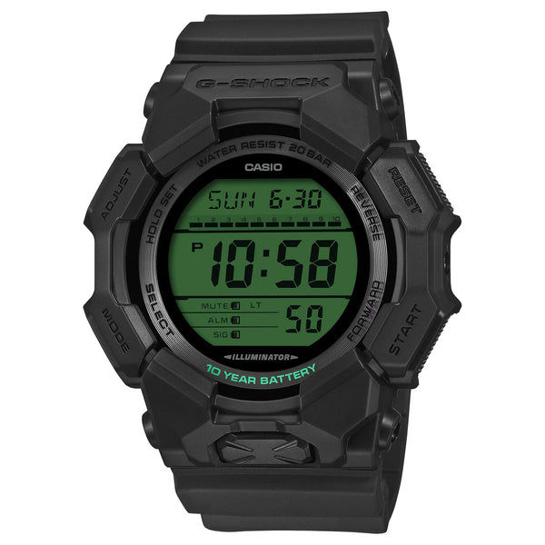 G-SHOCK Digital Black & Electro Green 10 Year Battery Watch GD-010BEG-1