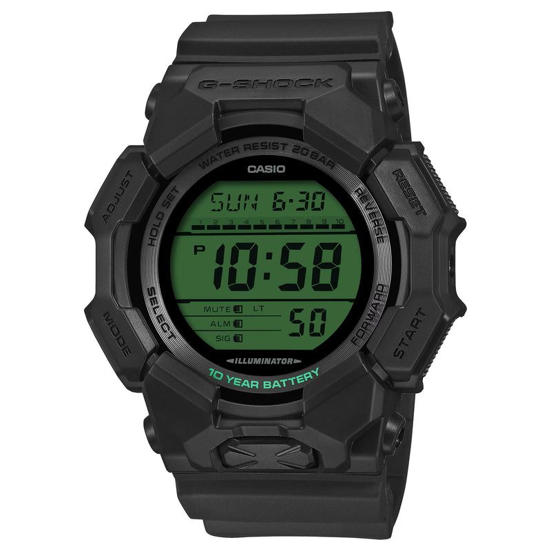 G-SHOCK Digital Black & Electro Green 10 Year Battery Watch GD-010BEG-1
