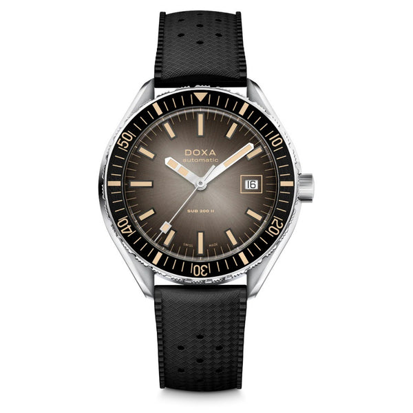 Doxa SUB 200 II Sharkhunter Vintage Black  Rubber Strap 44mm Watch 795.10.101B.20