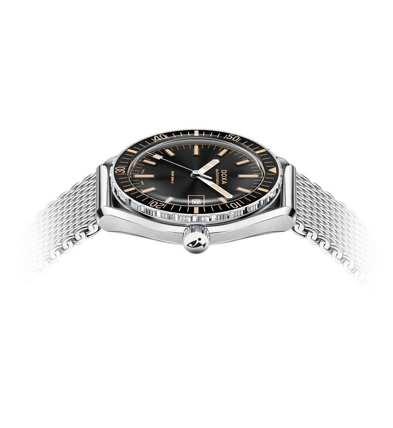 Doxa SUB 200 II Sharkhunter Black Mesh Bracelet 44mm Watch 795.10.101.10