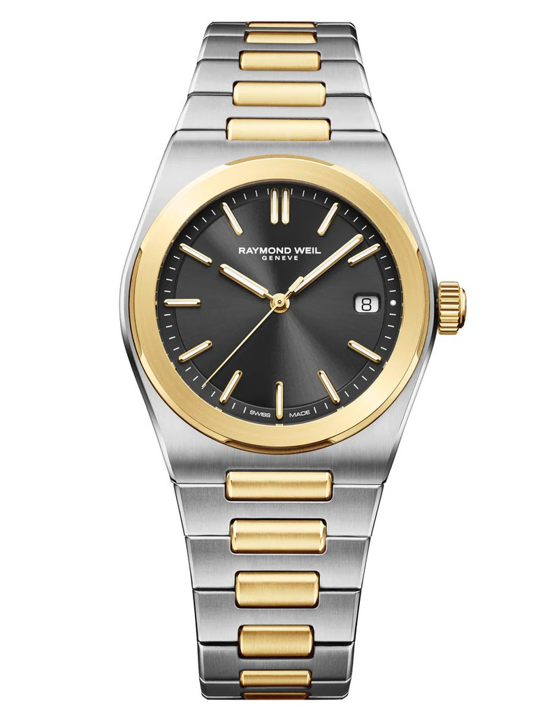 Raymond Weil A.R.T. Date Black & Yellow 38mm Watch 1000-STP-20001