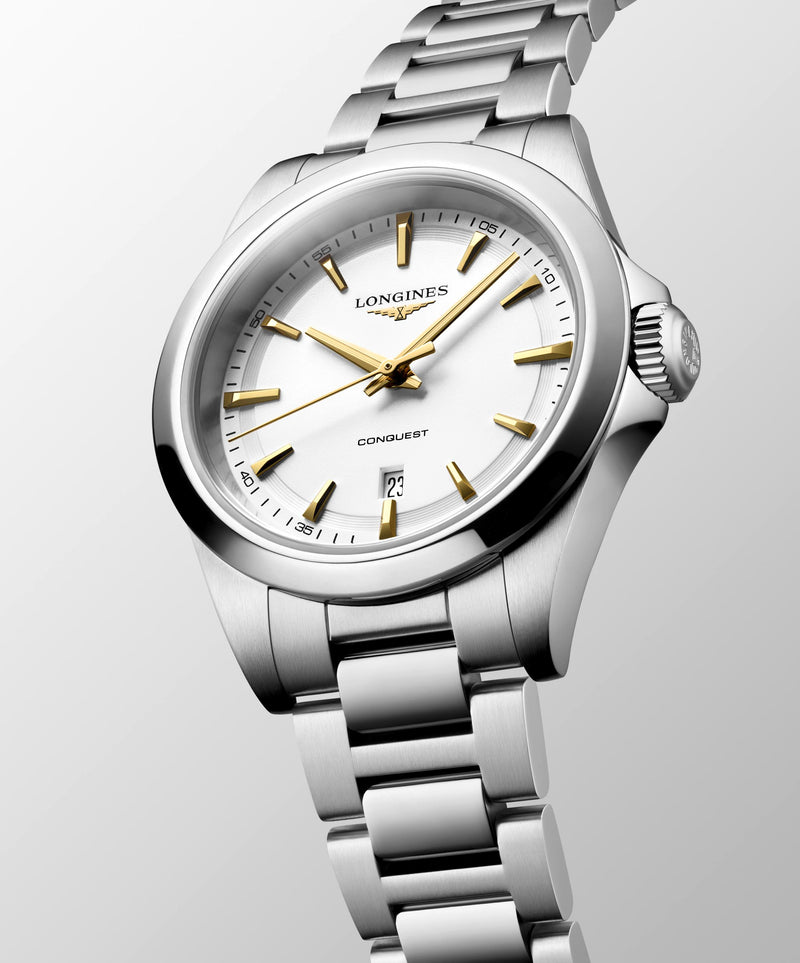 Longines Conquest White Quartz 30mm L3.350.4.12.6