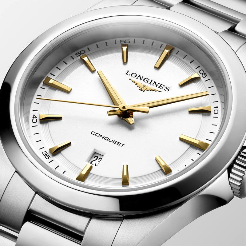 Longines Conquest White Quartz 30mm L3.350.4.12.6