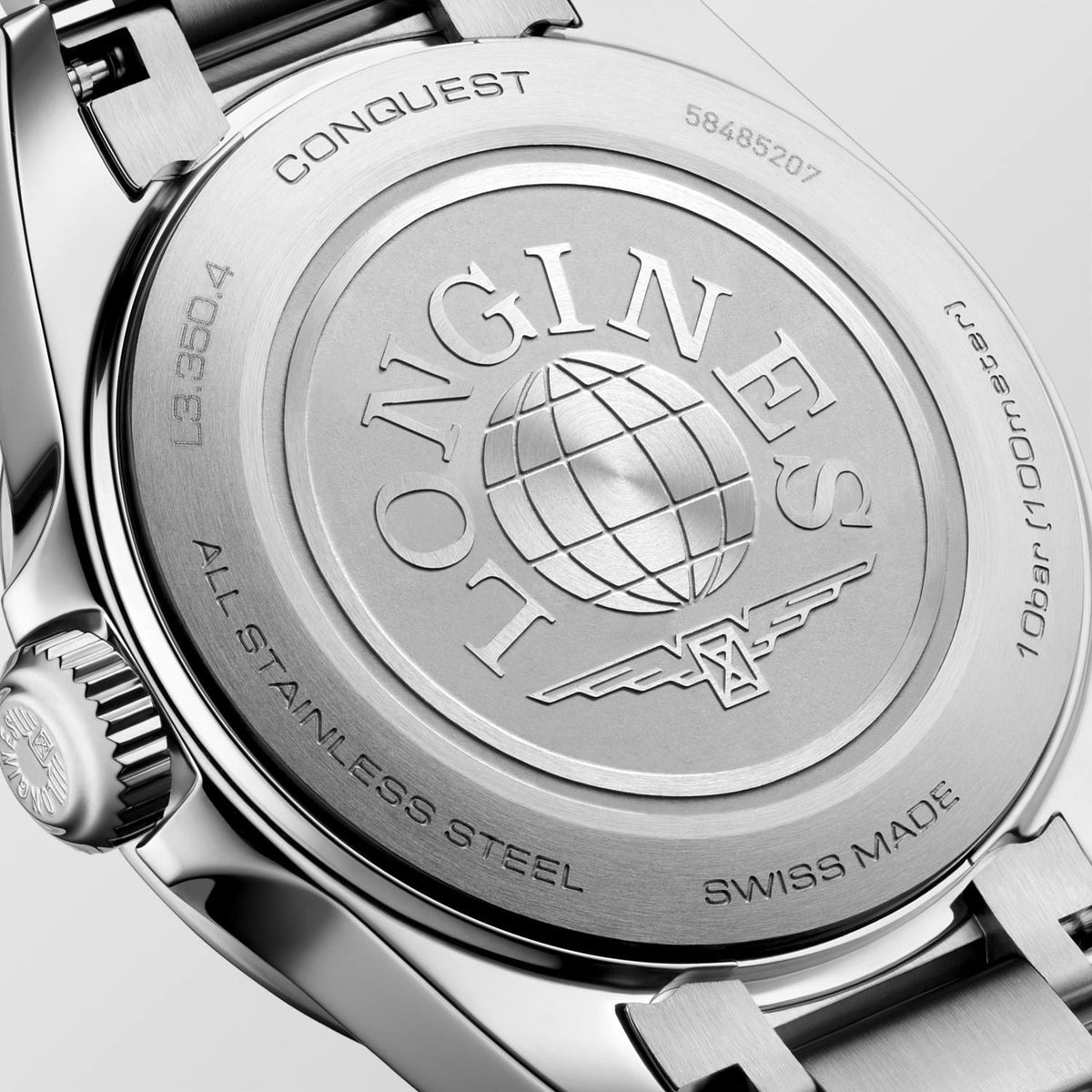 Longines Conquest White Quartz 30mm L3.350.4.12.6