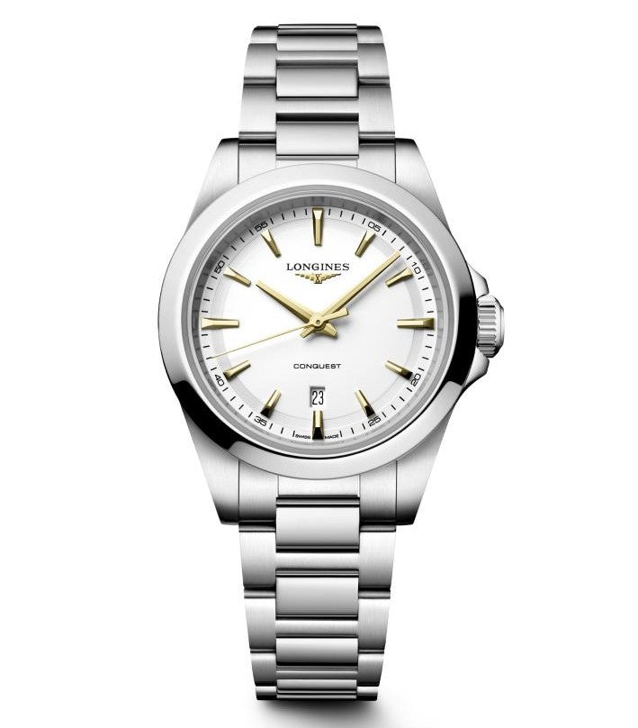 Longines Conquest White Quartz 30mm L3.350.4.12.6
