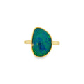 Opal Freeform Doublet, 9ct Yellow Gold Ring