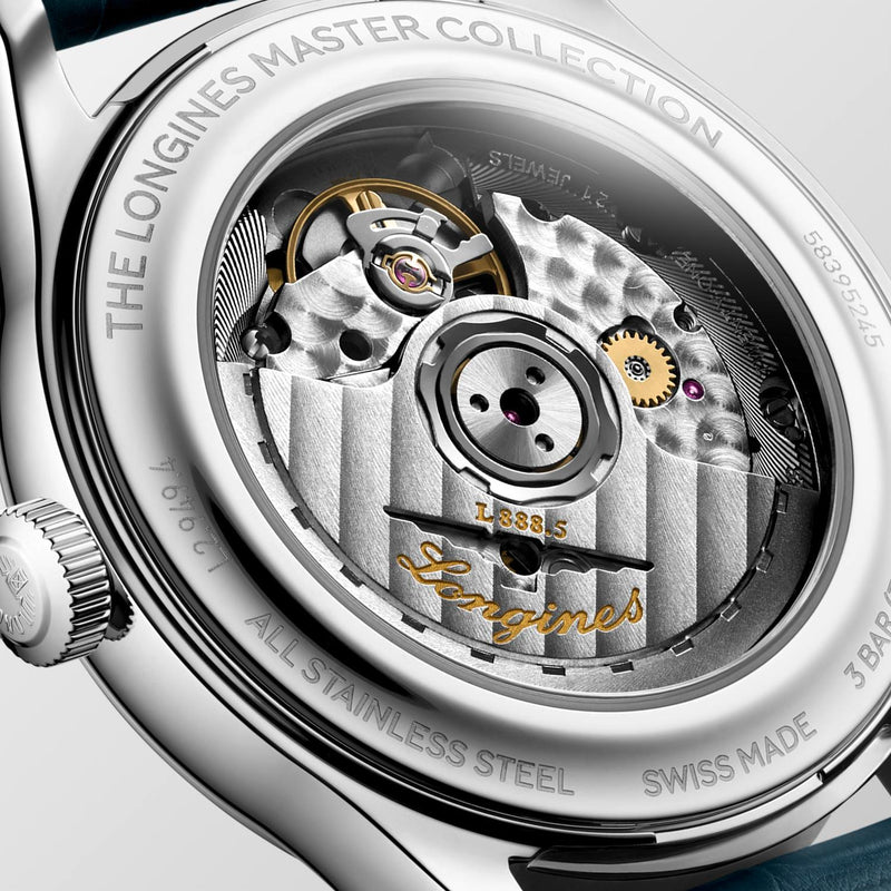 Longines Master Collection Automatic Blue Leather Strap 39mm Watch L2.949.4.93.2