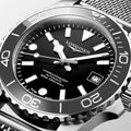 Longines HydroConquest Grey 39mm Steel Mesh Bracelet Watch L3.779.4.70.6