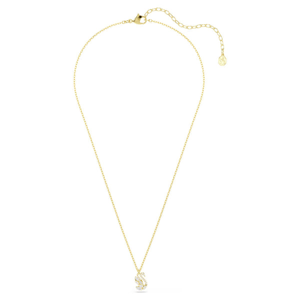 Swarovski Mixed cuts, Swan, White, 18K gold finish Pendant