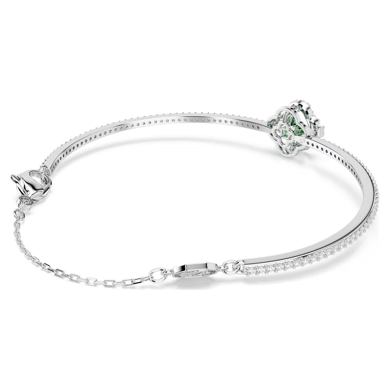Swarovski Una Angelic Mixed cuts, Green, Rhodium plated Bangle