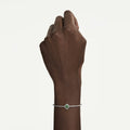 Swarovski Una Angelic Mixed cuts, Green, Rhodium plated Bangle
