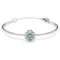 Swarovski Una Angelic Mixed cuts, Green, Rhodium plated Bangle