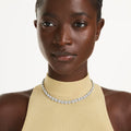 Swarovski Una Angelic Round cut, Medium, White, Rhodium plated Necklace