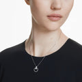 Swarovski Constella Pavé, Round cut, White, Rhodium plated Pendant