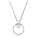 Swarovski Constella Pavé, Round cut, White, Rhodium plated Pendant