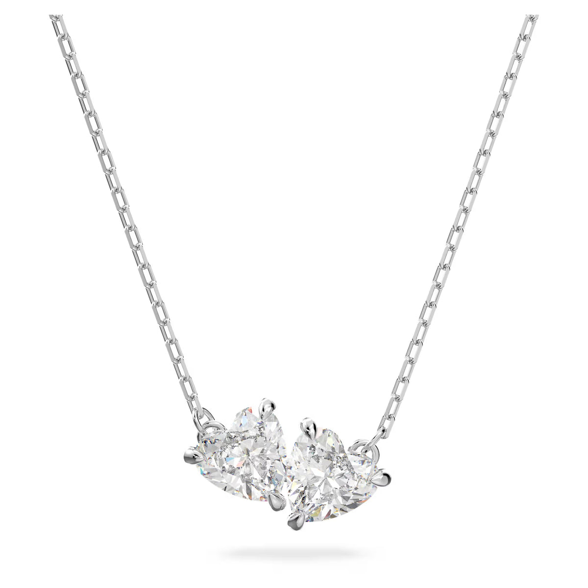 Swarovski Mesmera Heart, White, Rhodium plated Necklace