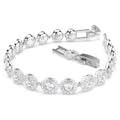 Swarovski Una Angelic Round cut, White, Rhodium plated Bracelet