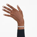 Swarovski Una Angelic Round cut, White, Rhodium plated Bracelet