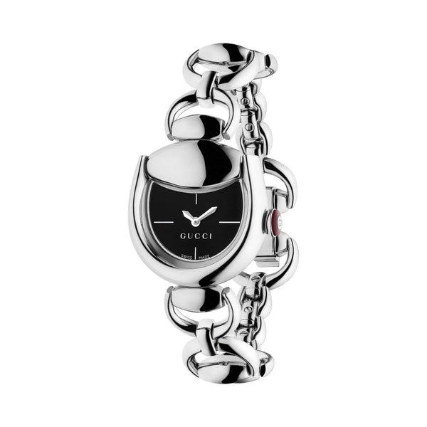 GUCCI Horsebit Black Dial 27x23mm, Stainless Steel Watch YA168501