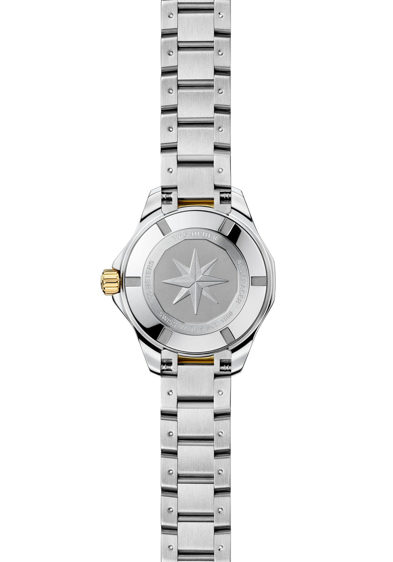 Tag Heuer Aquaracer Professional 100 Solargraph Mother of Pearl Two-Tone 28mm WBP1422.BB0006