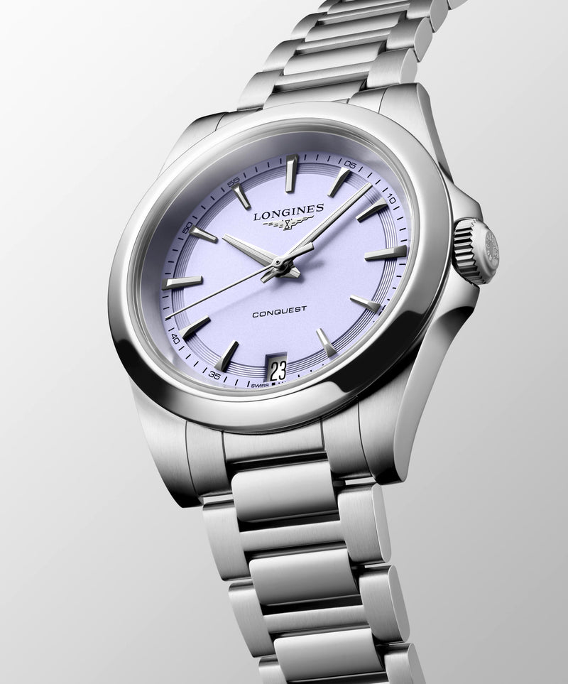 Longines Conquest Lavender Quartz 34mm Watch L3.460.4.02.6