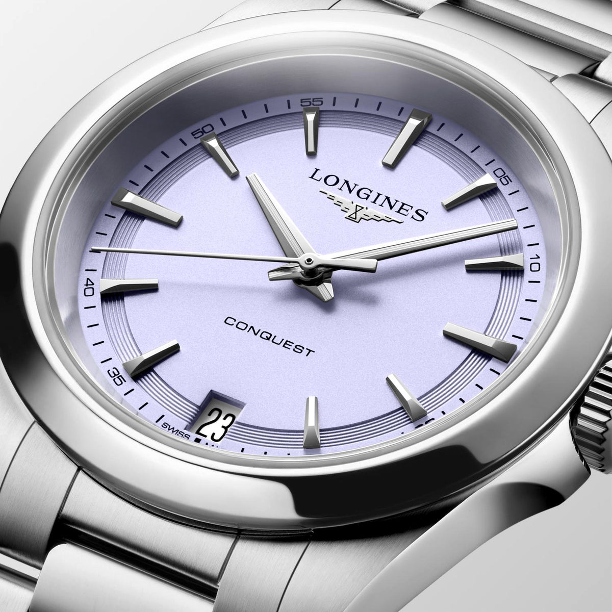 Longines Conquest Lavender Quartz 34mm Watch L3.460.4.02.6