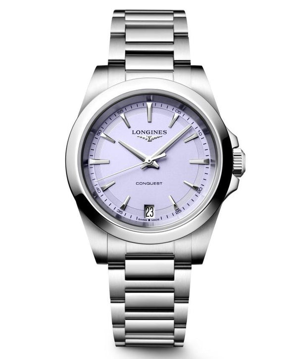 Longines Conquest Lavender Quartz 34mm Watch L3.460.4.02.6