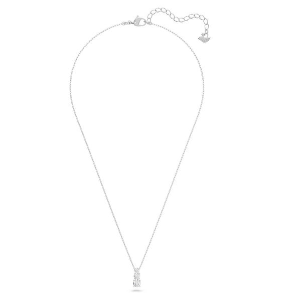 Swarovski Stilla Attract Round cut, White, Rhodium plated Pendant