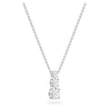 Swarovski Stilla Attract Round cut, White, Rhodium plated Pendant