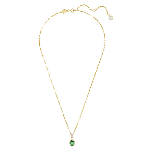 Swarovski Chroma Pear cut, Green, 18K gold finish Pendant