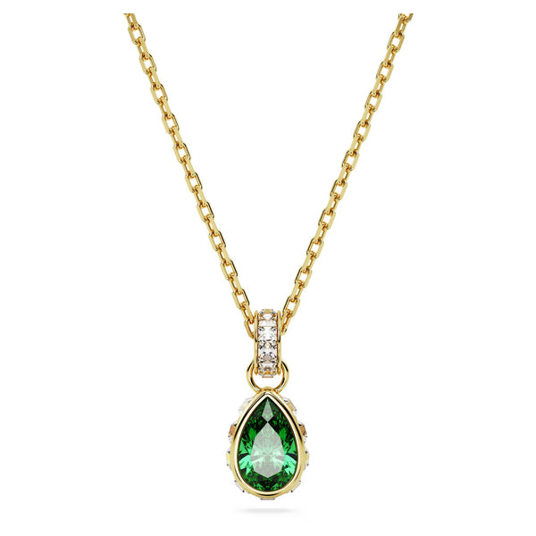 Swarovski Chroma Pear cut, Green, 18K gold finish Pendant