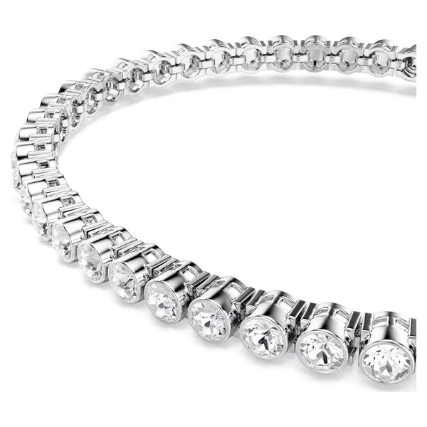 Swarovski Imber Emily Round cut, White, Rhodium plated Tennis Bracelet