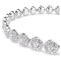 Swarovski Una Angelic Round cut, Small, White, Rhodium plated Bracelet