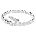 Swarovski Una Angelic Round cut, Small, White, Rhodium plated Bracelet