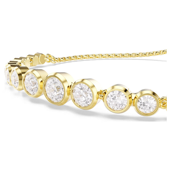 Swarovski Imber Mixed round cuts, White, 18K gold finish Bracelet
