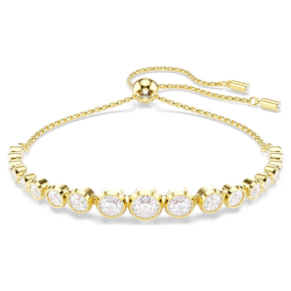 Swarovski Imber Mixed round cuts, White, 18K gold finish Bracelet
