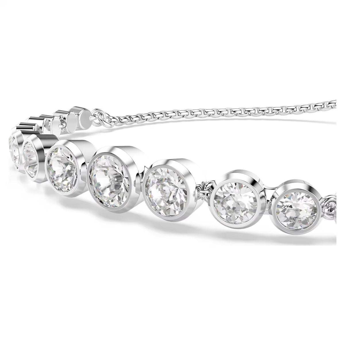 Swarovski Imber Mixed round cuts, White, Rhodium plated Bracelet