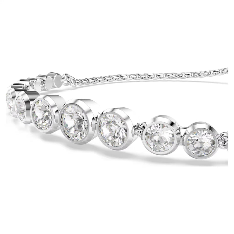 Swarovski Imber Mixed round cuts, White, Rhodium plated Bracelet