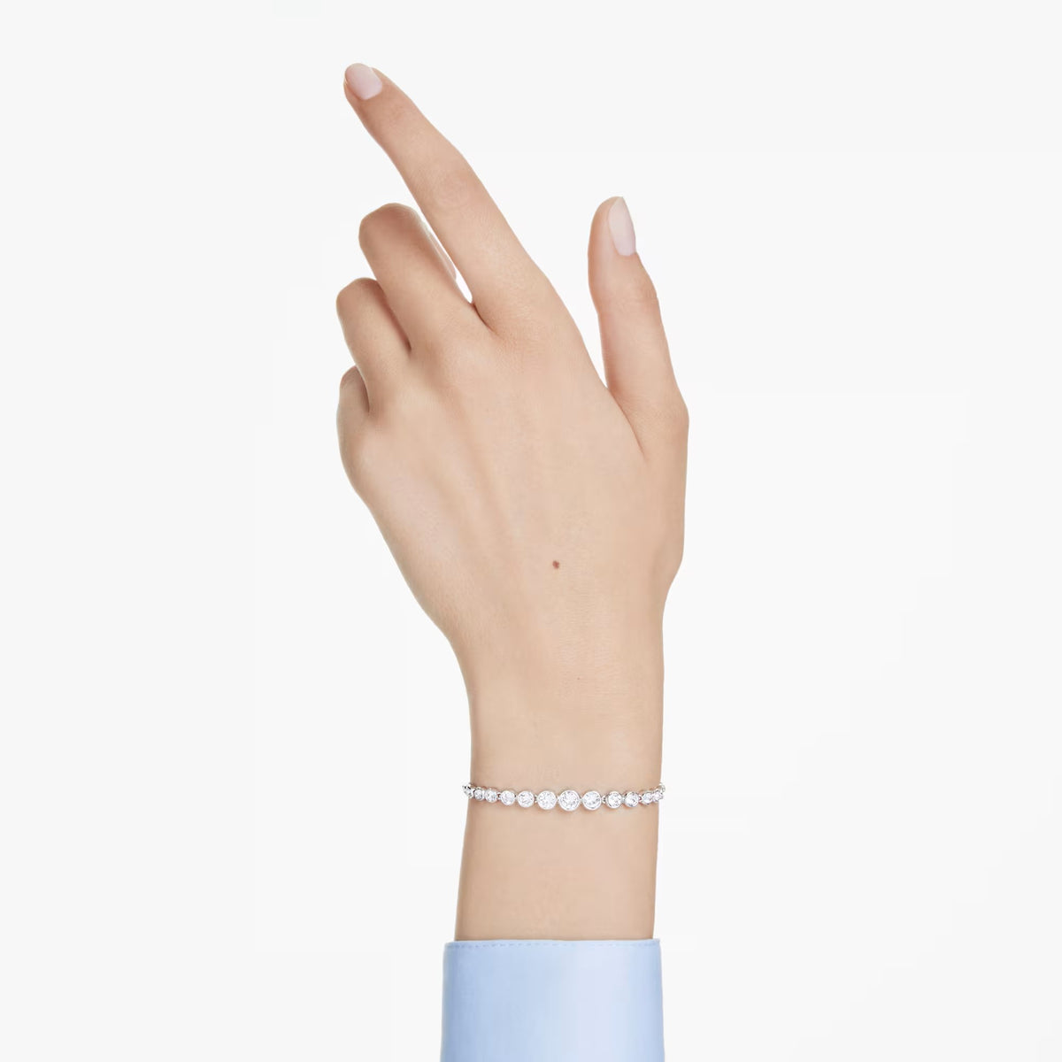 Swarovski Imber Mixed round cuts, White, Rhodium plated Bracelet