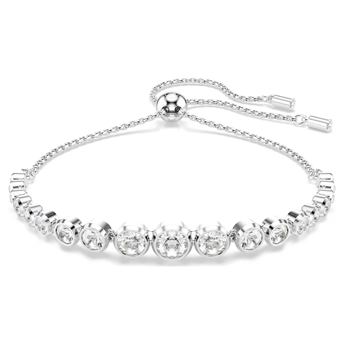 Swarovski Imber Mixed round cuts, White, Rhodium plated Bracelet