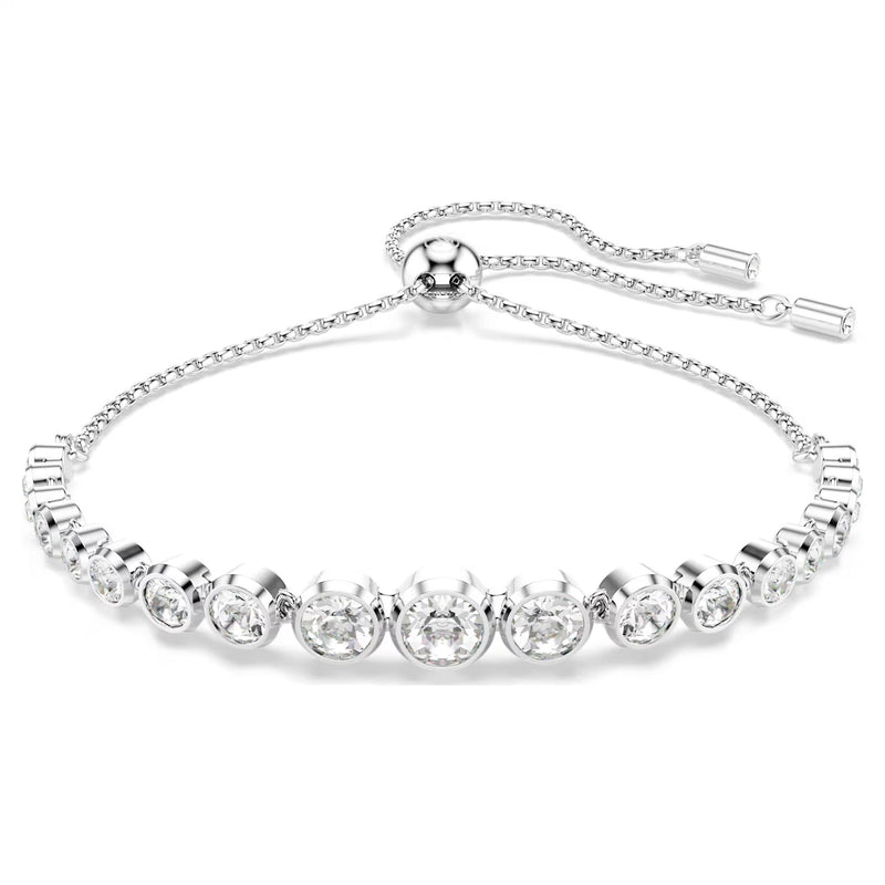 Swarovski Imber Mixed round cuts, White, Rhodium plated Bracelet