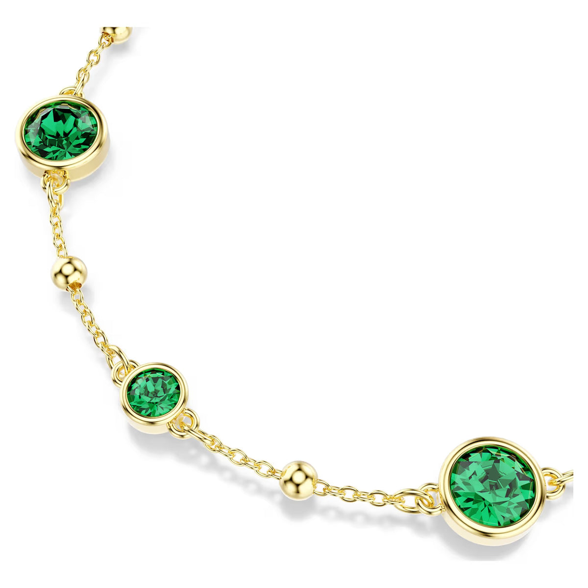 Swarovski Imber Round cut, Green, 18K gold finish Bracelet
