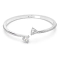 Swarovski Mesmera Heart, White, Rhodium plated Bangle
