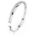 Swarovski Hypberbola Round cut, White, Rhodium plated Bangle