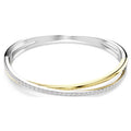 Swarovski Hyperbola Round cut, White, Mixed metal finish Bangle