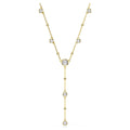 Swarovski Imber Round cut, White, 18K gold finish Y Necklace