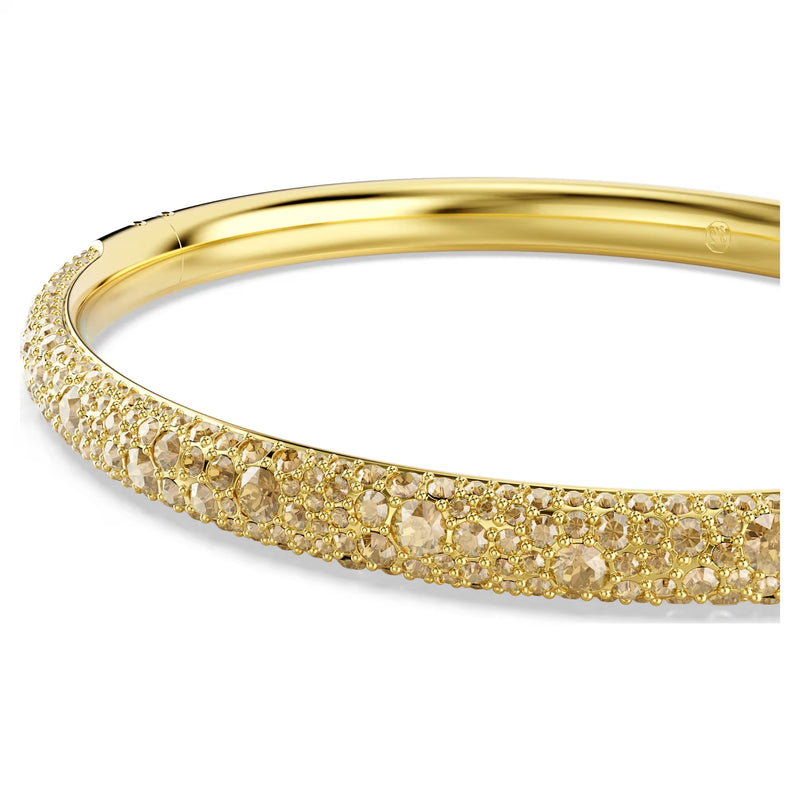 Swarovski Sublima Snow pavé, Gold tone, 18K gold finish Bangle