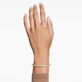 Swarovski Sublima Snow pavé, Gold tone, 18K gold finish Bangle