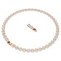 Swarovski Una Angelic Round cut, Medium, White, 18K rose gold finish Necklace